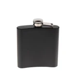 MDB Siyah 6 oz Çelik Cep İçki Kanyak Matarası thumbnail 1