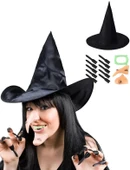 MDB Cadı Kostüm Seti - Cadı Şapkası, Cadı Tırnakları, Cadı Burnu, Cadı Çenesi, Cadı Dişi thumbnail 2
