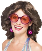 MDB Disko Toplu Küpeli Parti Gözlüğü Pembe Renk thumbnail 2