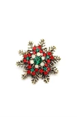 Kar Tanesi Broş - Kırmızı - 2