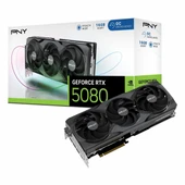 PNY Triple GeForce RTX 5080 OC 16GB GDDR7 256Bit HDMI/DP Ekran Kartı thumbnail 1