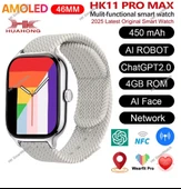 HK11 Pro Max Orıjınal Yeni Seri Güçlu Batarya Amoled Ekran Akıllı Saat Çift Kordonlu thumbnail 1