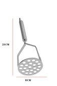 Paslanmaz Çelik Saplı Patates Ezici Pratik Mutfak Gereci 24 cm thumbnail 2
