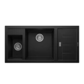 Real Stone P022 Aspendos 1,5 Gözlü Siyah Granit Mutfak Eviyesi 100x50 thumbnail 1