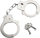 Parti Aksesuar Anahtarlı Oyuncak Metal Kelepçe Polis Kelepçesi thumbnail 1