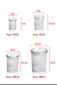 24'lü Barok Yuvarlak 4 Boy Kavanoz Seti & Saklama Kabı & Erzak Kabı (6*2000 ML, 6*1000 ML, 6*500 ML, 6*250 ML) thumbnail 4