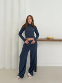 Balıkçı yaka örme takım lacivert st265865 thumbnail 2