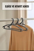 3 Lü Geniş Kıyafet Ve Elbise Askısı Füme 43 Cm thumbnail 1