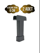 U Geçme Gri Plastik Ayarlı Ayak Mobilya Masa ve Dolap Ayağı(GRİ)(6CM - 10CM) Gri 6cm 6cm - 2 ADET thumbnail 1