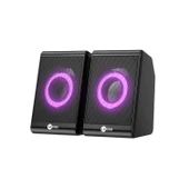 Lenovo Lecoo DS100 1+1 RGB Aydınlatmalı Kablolu Stereo 6W Soundbar Masaüstü Hoparlör Siyah - 1