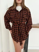 Uzun kaşe gömlek kahvesiyah st255812 - 7