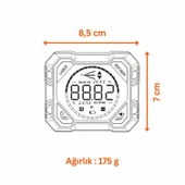 Dijital Manyetik Açı Ölçer Alüminyum Gövdeli Lazerli Type-C Şarj Girişli Yüksek Hassasiyetli thumbnail 4