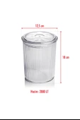 12'li Barok Yuvarlak Büyük Kavanoz Seti & Saklama Kabı & Erzak Kabı (12*2000 ML) thumbnail 5