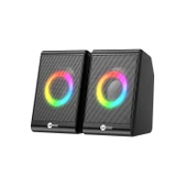Lenovo Lecoo DS100 1+1 RGB Aydınlatmalı Kablolu Stereo 6W Soundbar Masaüstü Hoparlör Siyah - 2