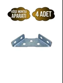 Köşe Montaj Mobilya Bağlantı Demiri Çok Yönlü Dolap Köşe Bağlantı Demiri(METAL) Gri METAL - 4 ADET thumbnail 1