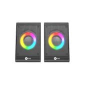Lenovo Lecoo DS100 1+1 RGB Aydınlatmalı Kablolu Stereo 6W Soundbar Masaüstü Hoparlör Siyah - 4