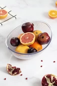 Akrilik Barok Şeffaf Büyük Oval Meyve & Salata Kasesi & Karıştırma Kabı / 3,3 Lt  (CAM DEĞİLDİR) - 5