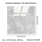 GRİ MERMER DESEN DUVAR STİCKER (30*30) thumbnail 3