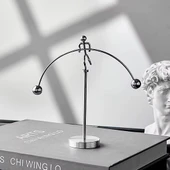 Halterci Şeklinde Newton Balans Denge Topları han-24 thumbnail 1