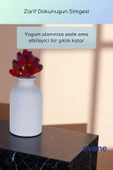 Vazo Küçük Vazo Masa Üstü Vazo Ev Dekorasyon Vazo Beyaz Renk Model 67 thumbnail 2