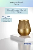 Vazo Küçük Vazo Masa Üstü Vazo Ev Dekorasyon Vazo Altın Renk Model 89 thumbnail 3
