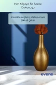 Vazo Küçük Vazo Masa Üstü Vazo Ev Dekorasyon Vazo Altın Eskitme Renk Model 72 thumbnail 4