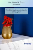 Vazo Küçük Vazo Masa Üstü Vazo Ev Dekorasyon Vazo Altın Renk Model 89 thumbnail 4