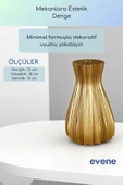 Vazo Küçük Vazo Masa Üstü Vazo Ev Dekorasyon Vazo Altın Renk Model 73 thumbnail 3