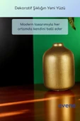 Vazo Küçük Vazo Masa Üstü Vazo Ev Dekorasyon Vazo Altın Renk Model 68 thumbnail 5