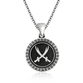 Gümüş Zülfikar Kılıcı Desenli Kolye thumbnail 1