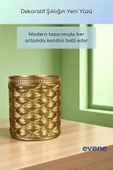 Vazo Küçük Vazo Masa Üstü Vazo Ev Dekorasyon Vazo Altın Renk Model 85 thumbnail 5