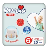 Paddlers Külot Bebek Bezi 6 Numara X-Large 20 Adet (15+Kg) Eko Paket thumbnail 1