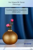 Vazo Küçük Vazo Masa Üstü Vazo Ev Dekorasyon Vazo Altın Renk Model 66 thumbnail 4