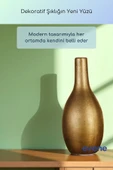 Vazo Küçük Vazo Masa Üstü Vazo Ev Dekorasyon Vazo Altın Eskitme Renk Model 72 thumbnail 5