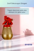 Vazo Küçük Vazo Masa Üstü Vazo Ev Dekorasyon Vazo Altın Renk Model 89 thumbnail 2