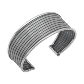 925 Ayar Gümüş Eskitme Desenli Kadın Bilezik thumbnail 1