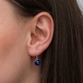 Gümüş Sallantılı Nazar Kadın Küpe thumbnail 4