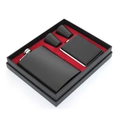 Paslanmaz Çelik 2 Shot Bardak Sigara Tabakalı Matara Seti thumbnail 1