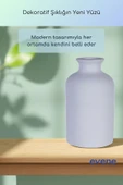 Vazo Küçük Vazo Masa Üstü Vazo Ev Dekorasyon Vazo Beyaz Renk Model 67 thumbnail 5