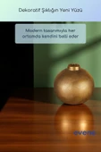Vazo Küçük Vazo Masa Üstü Vazo Ev Dekorasyon Vazo Altın Renk Model 68 thumbnail 11
