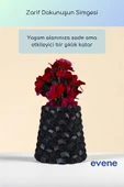 Vazo Küçük Vazo Masa Üstü Vazo Ev Dekorasyon Vazo Siyah Renk Model 84 thumbnail 2