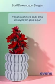 Vazo Küçük Vazo Masa Üstü Vazo Ev Dekorasyon Vazo Beyaz Renk Model 75 thumbnail 2