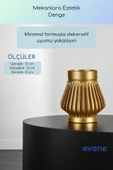 Vazo Küçük Vazo Masa Üstü Vazo Ev Dekorasyon Vazo Altın Renk Model 83 thumbnail 3