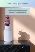 Vazo Küçük Vazo Masa Üstü Vazo Ev Dekorasyon Vazo Beyaz Renk Model 57 thumbnail 2