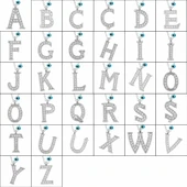 925 Ayar Gümüş Nazar Rodyum U Harfi Kadın Gümüş Kolye thumbnail 2