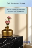 Vazo Küçük Vazo Masa Üstü Vazo Ev Dekorasyon Vazo Altın Eskitme Renk Model 61 thumbnail 2