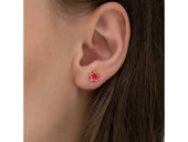 Gümüş Fosforlu Kırmızı Yıldız Küpe thumbnail 2