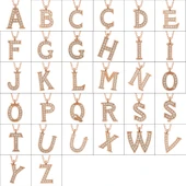 925 Ayar Gümüş Rose E Harfi Kadın Gümüş Kolye thumbnail 2