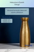 Vazo Küçük Vazo Masa Üstü Vazo Ev Dekorasyon Vazo Altın Eskitme Renk Model 74 thumbnail 3