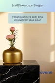 Vazo Küçük Vazo Masa Üstü Vazo Ev Dekorasyon Vazo Altın Eskitme Renk Model 63 thumbnail 8